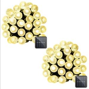Solar Powered String Lights 2 Pack G12 50 LED